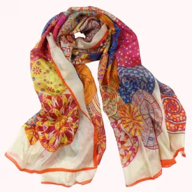 180*110cm Extra Large Women Fashion Yellow Long Silk Scarf "H" Style New Design Ladies's Apparel Accessories Silk Scarf Printed. : 100% Pure Mulberry Silk.