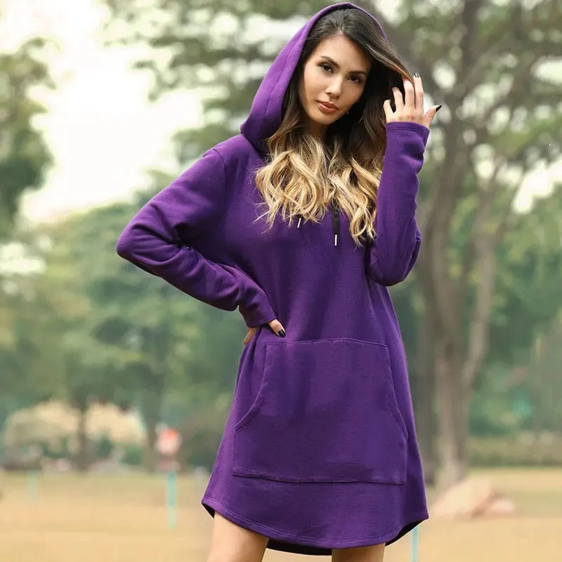 3Leaves Women Hoodie Dress