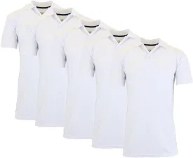 5-Pack Men's Dry Fit Moisture-Wicking Polo Shirt (S-3XL)