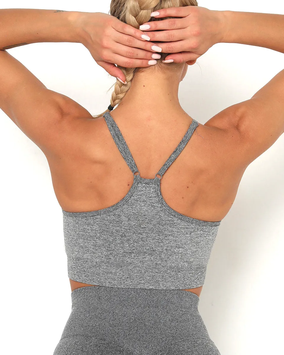 Amplify Scrunch Seamless Sports Bra - Dark Gray