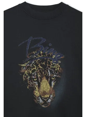Anine Bing - Harvey Crew Leopard in Vintage Black