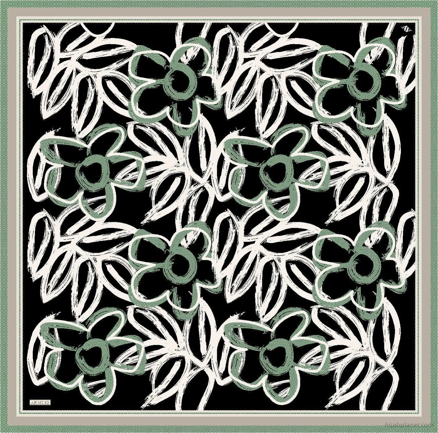 Armine Mira Floral Silk Scarf #6