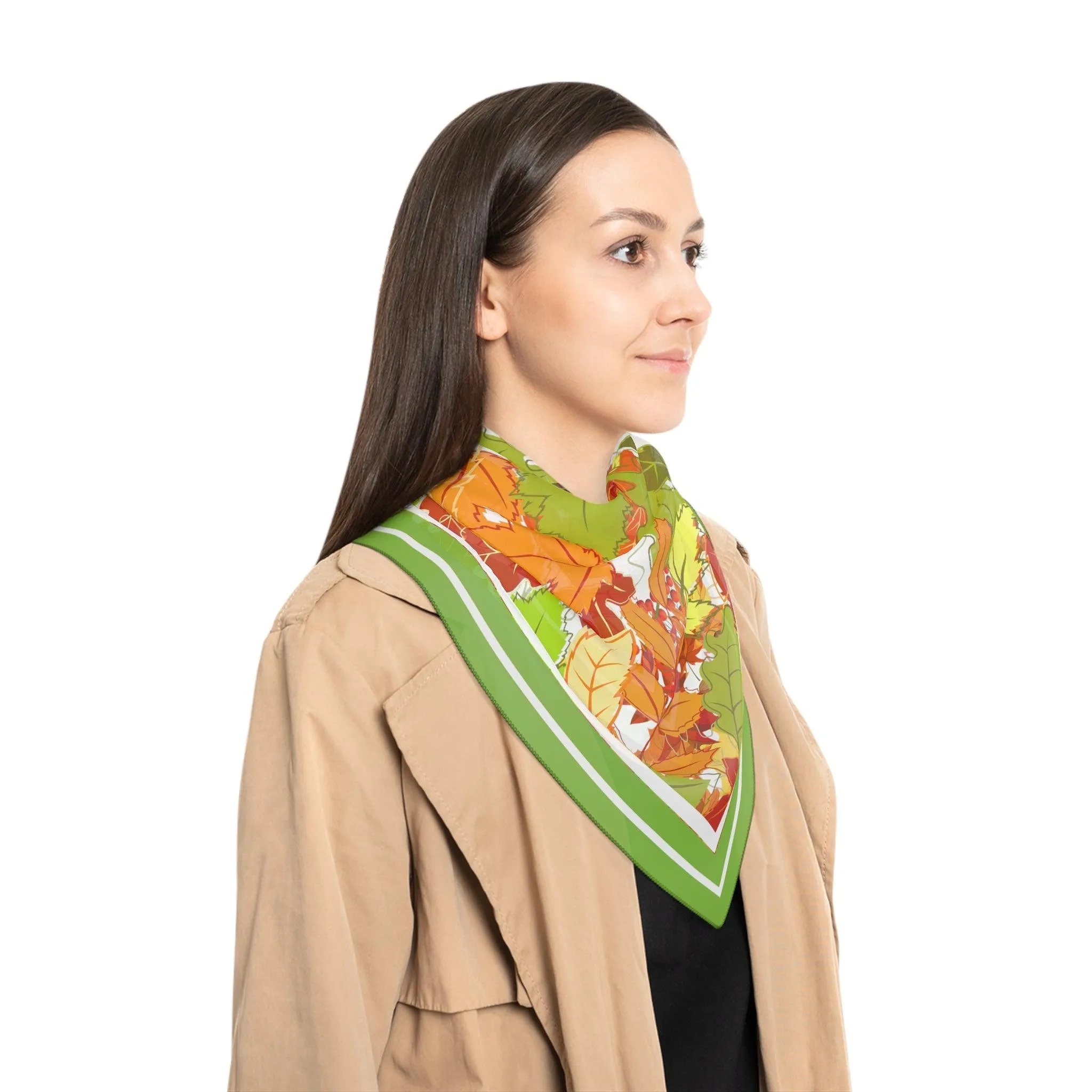 Autumn Elegance Handmade Poly Voile Scarf - Crafted in the USA