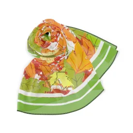 Autumn Elegance Handmade Poly Voile Scarf - Crafted in the USA