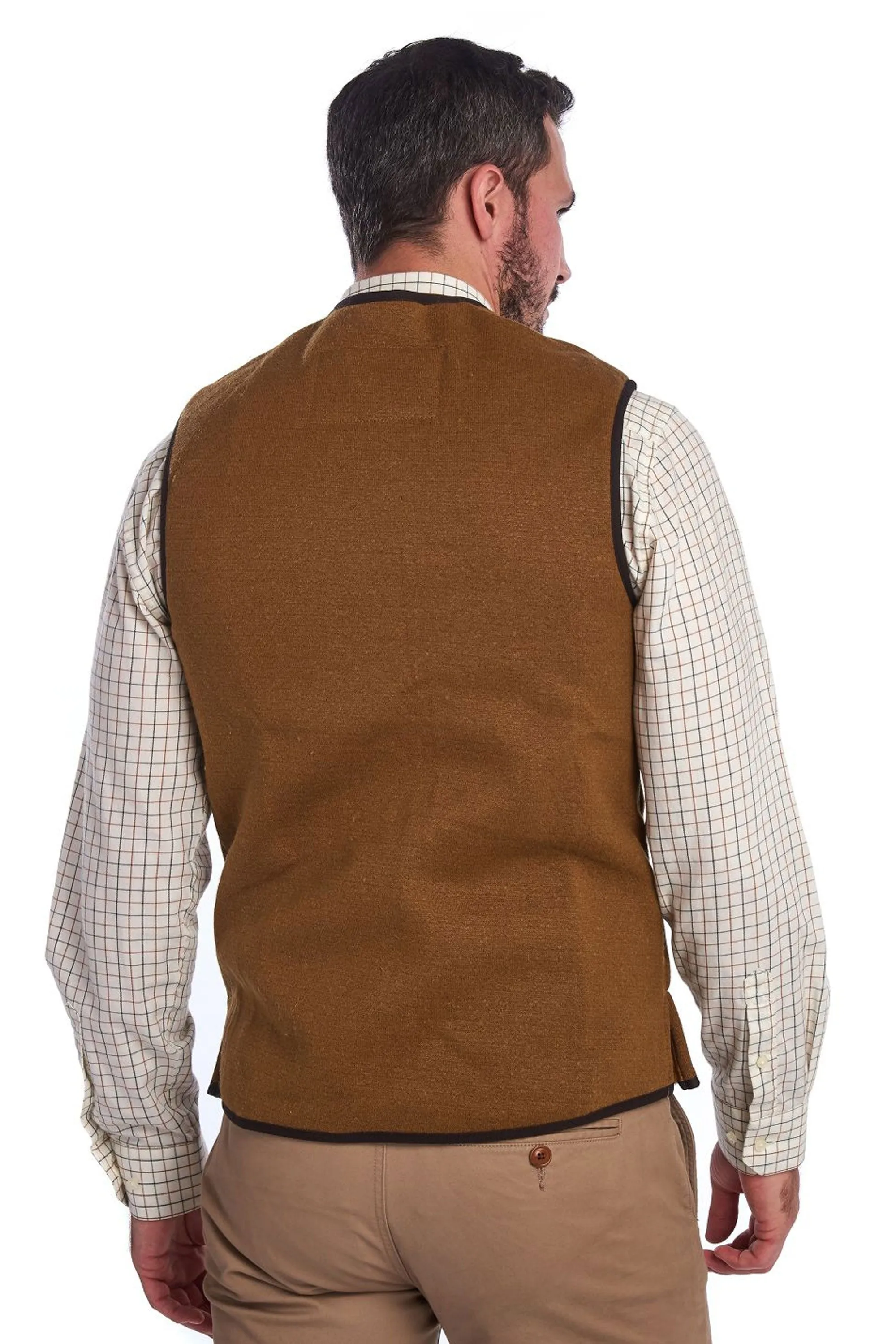 Barbour Warm Pile Zip In Liner Gilet Brown