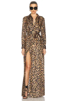 Belted Long Shirt Dress