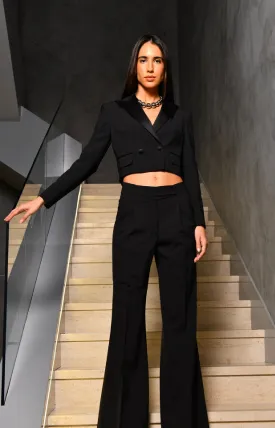 Black Cropped Tuxedo Online UAE