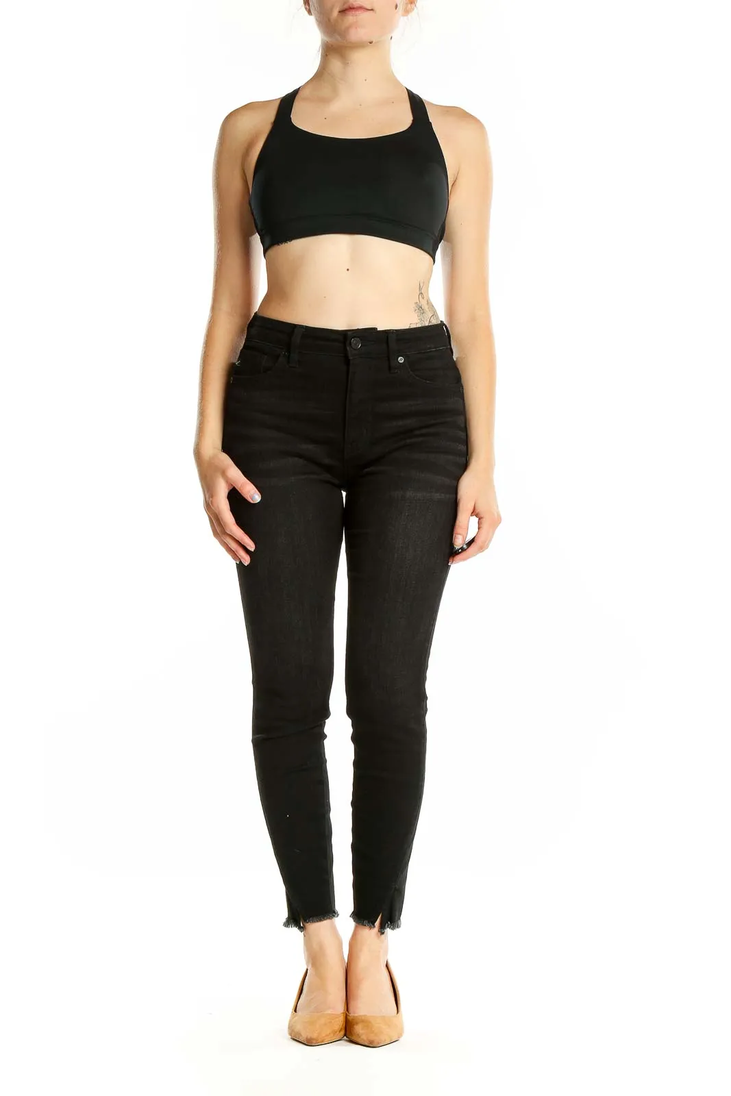 Black Racerback Sports Bra