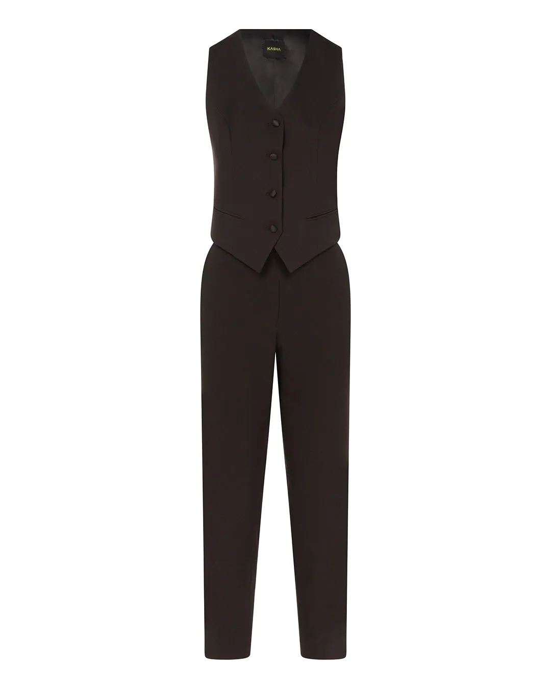 Black Satin Lapel Three-Piece Suit Online UAE