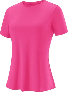 Blingfit Workout Tops for Women Short Sleeve Yoga Shirts Sports Gym Tshirts Quick Drying Running Top UPF 80  Sun Protection