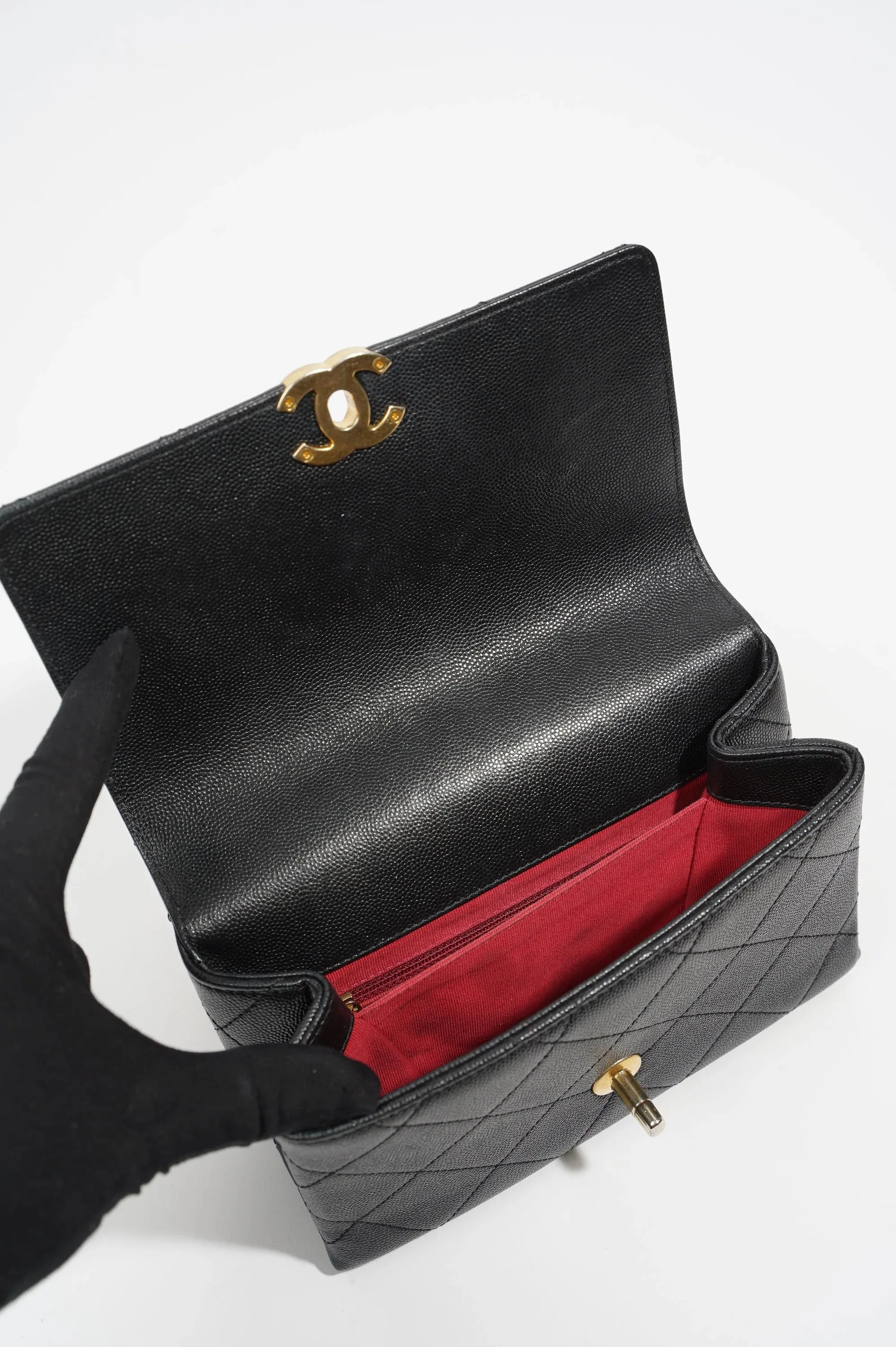 Bracelet on Chain Quilted Mini Flap Bag