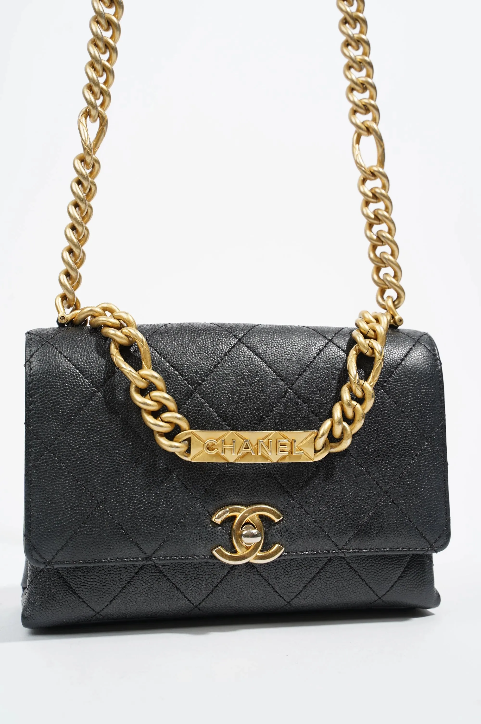 Bracelet on Chain Quilted Mini Flap Bag