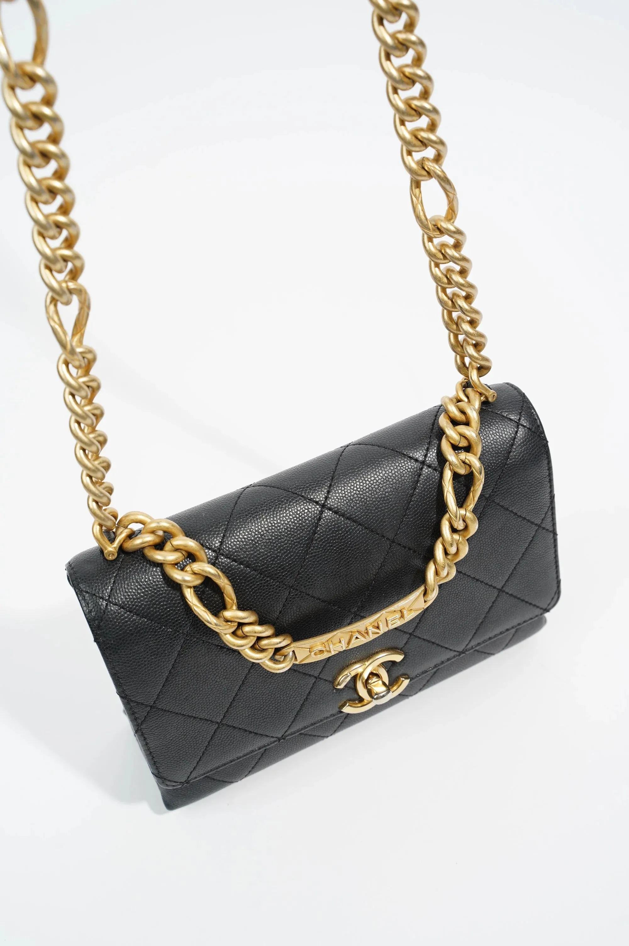 Bracelet on Chain Quilted Mini Flap Bag