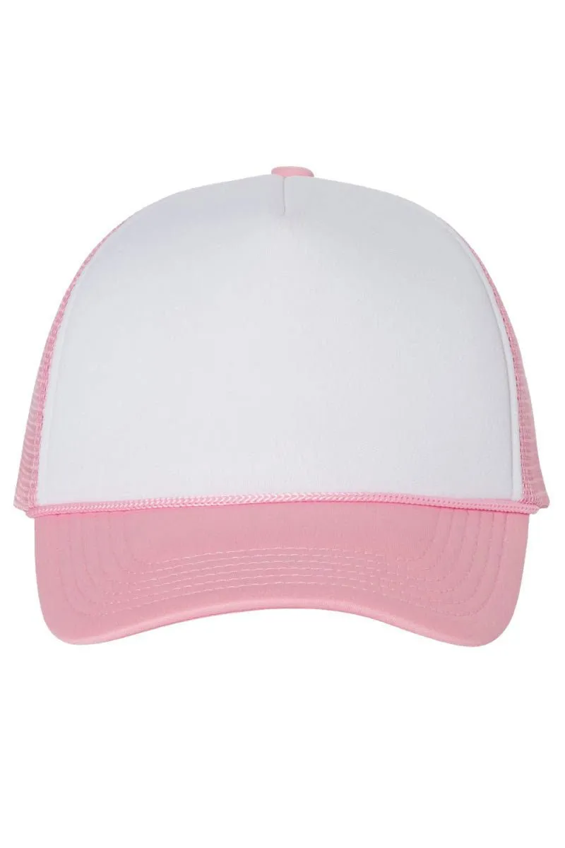 Brushed Colorful Coquette Bow Foam Mesh Back Trucker Cap