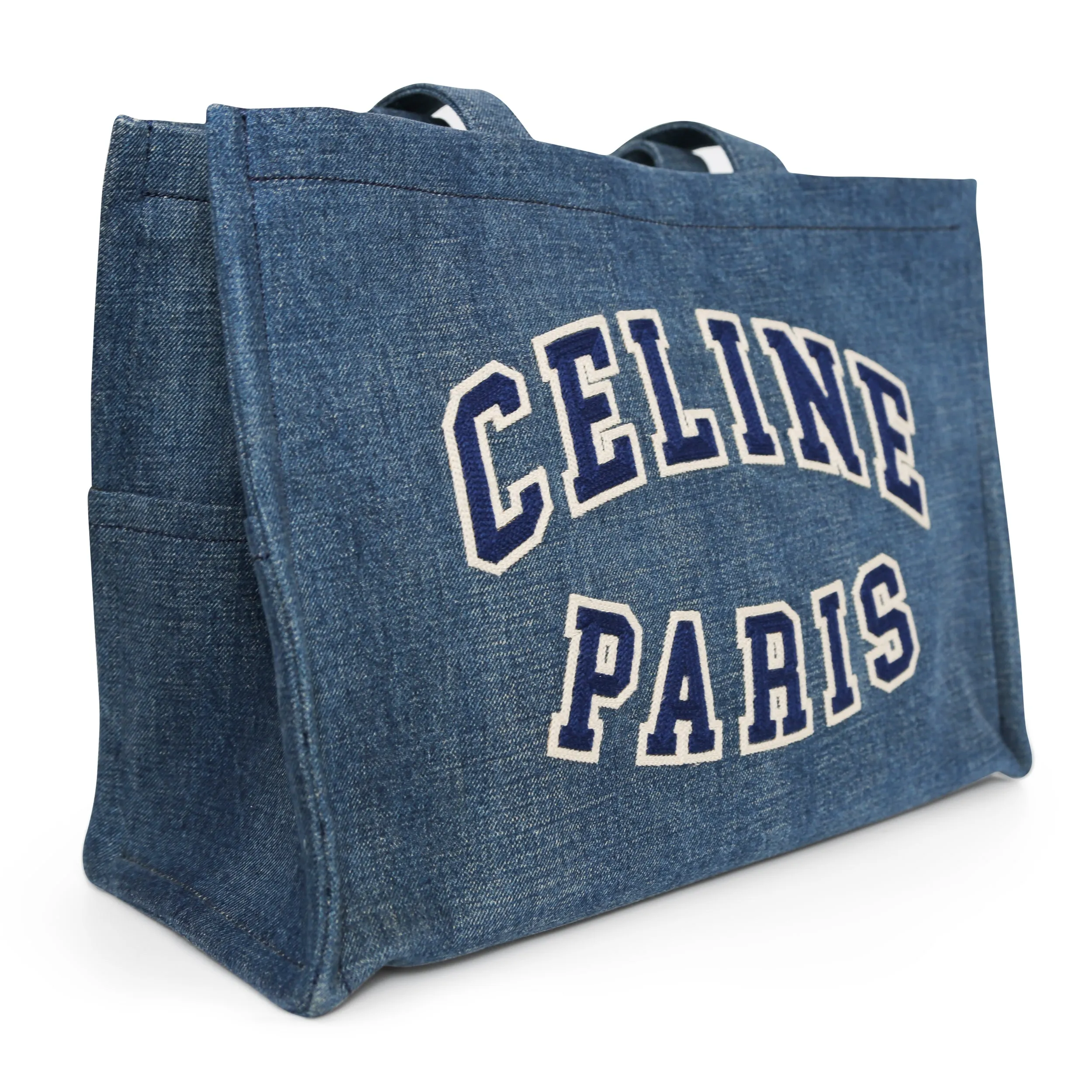Cabas Denim Celine Paris Tote Bag