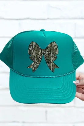 Camo Coquette Otto Jade Foam Front Trucker Hat