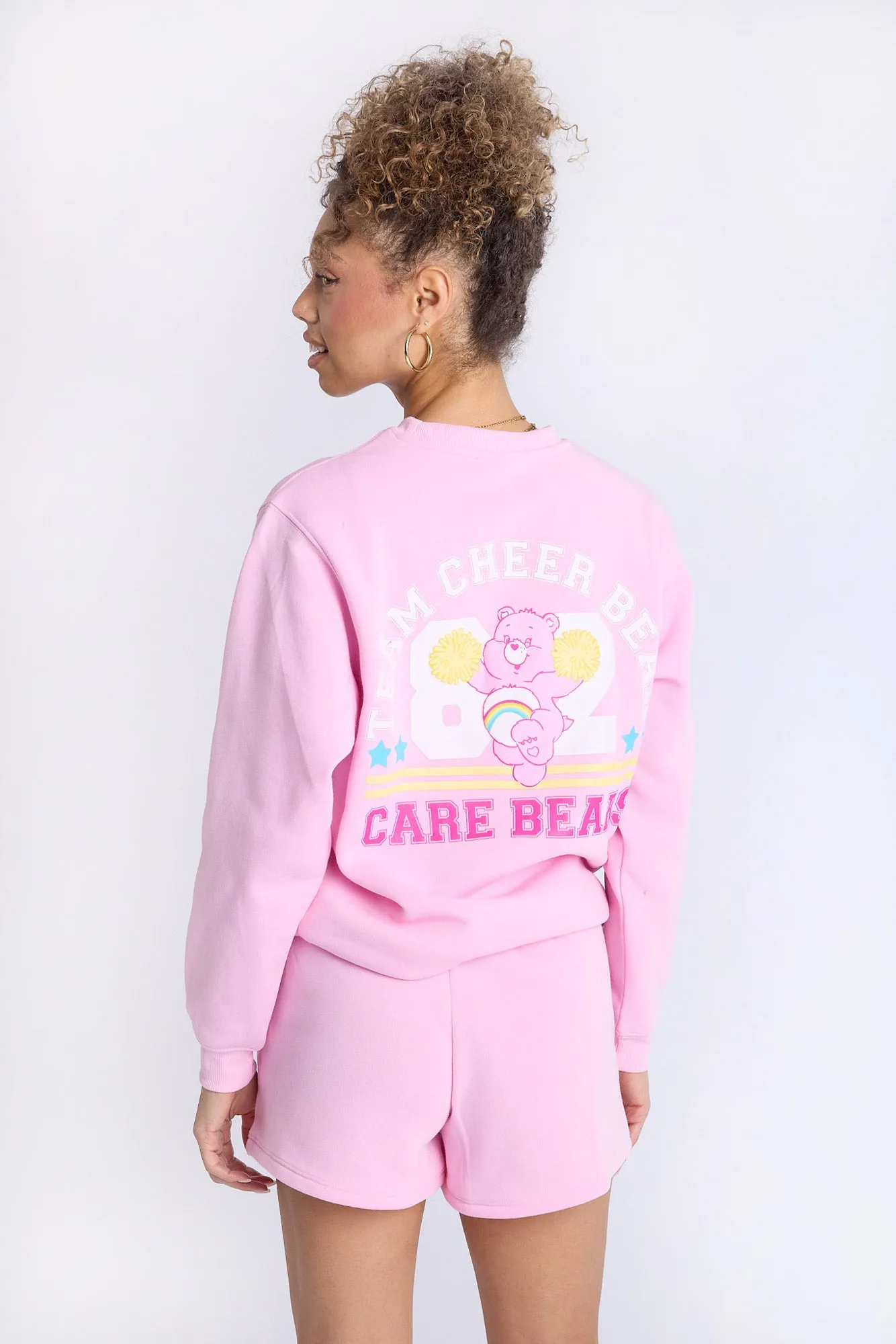 Care Bears Graphic Crew Neck Oversized Sweatshirt