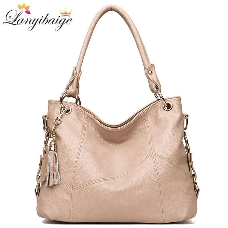 Christmas Gift White Leather Tassel Luxury Handbags Women Bags Designer Crossbody Bags for Women 2021 New Shoulder Bag Casual Big Tote Bag Sac
