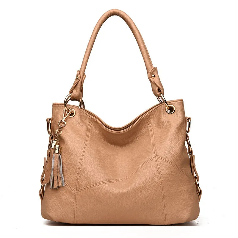 Christmas Gift White Leather Tassel Luxury Handbags Women Bags Designer Crossbody Bags for Women 2021 New Shoulder Bag Casual Big Tote Bag Sac