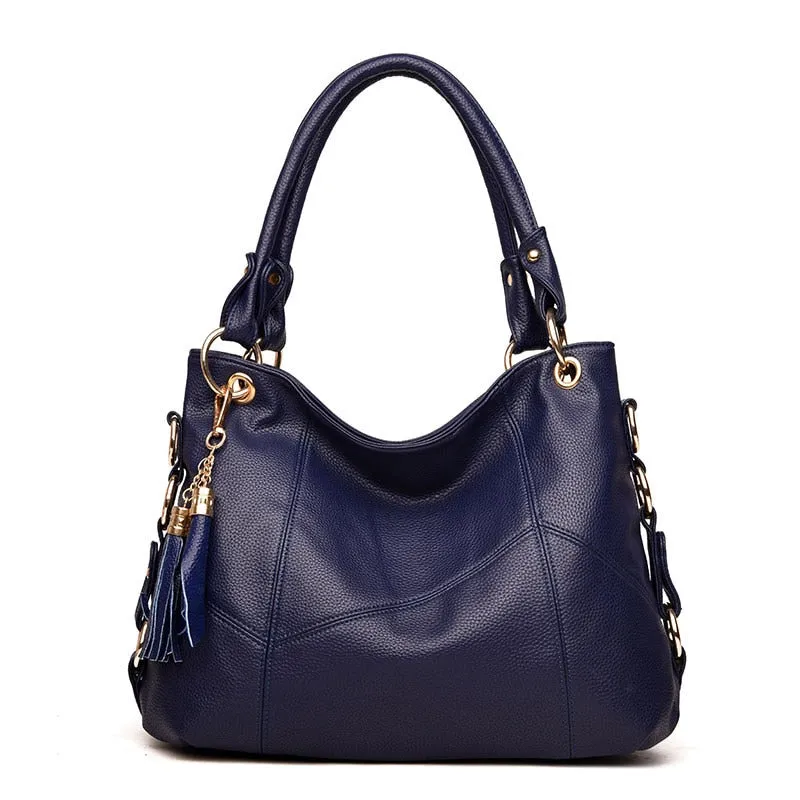 Christmas Gift White Leather Tassel Luxury Handbags Women Bags Designer Crossbody Bags for Women 2021 New Shoulder Bag Casual Big Tote Bag Sac