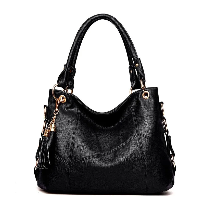 Christmas Gift White Leather Tassel Luxury Handbags Women Bags Designer Crossbody Bags for Women 2021 New Shoulder Bag Casual Big Tote Bag Sac