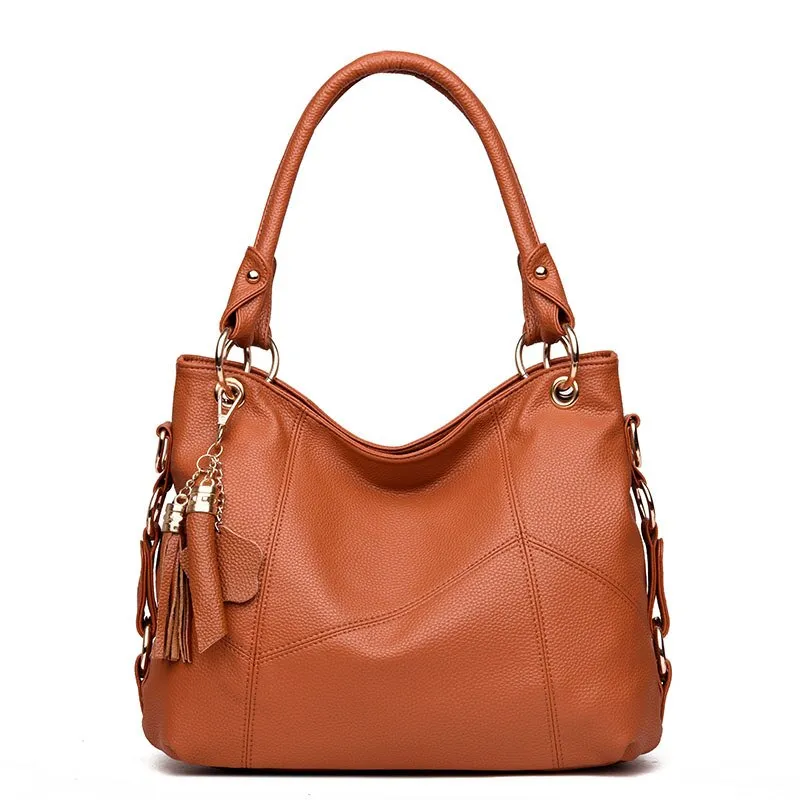 Christmas Gift White Leather Tassel Luxury Handbags Women Bags Designer Crossbody Bags for Women 2021 New Shoulder Bag Casual Big Tote Bag Sac
