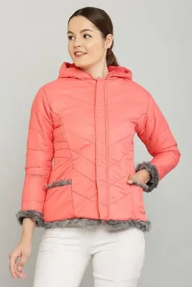 Classic Polyester Solid Hoodie Jackets for Women
