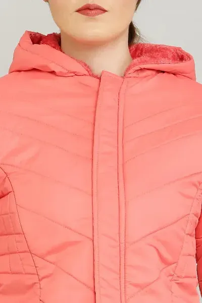 Classic Polyester Solid Hoodie Jackets for Women
