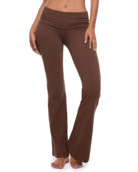 Cotton Fold Over Flared Leggings 30"