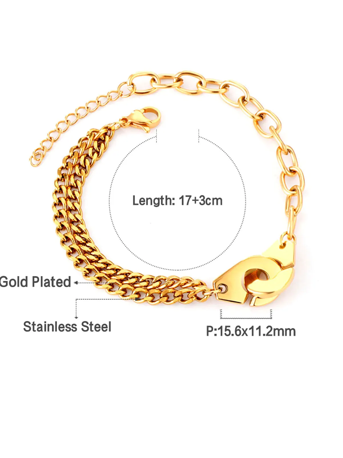 Cuff Charm Bracelet - FD ⚡