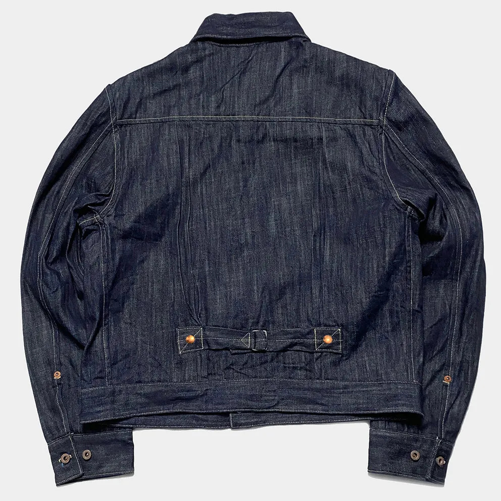 DDL 332 TRUCKER REGULAR FIT VINTAGE INSPIRED SELVEDGE DENIM 2 POCKET JACKET-12.25OZ-HRH INDIGO
