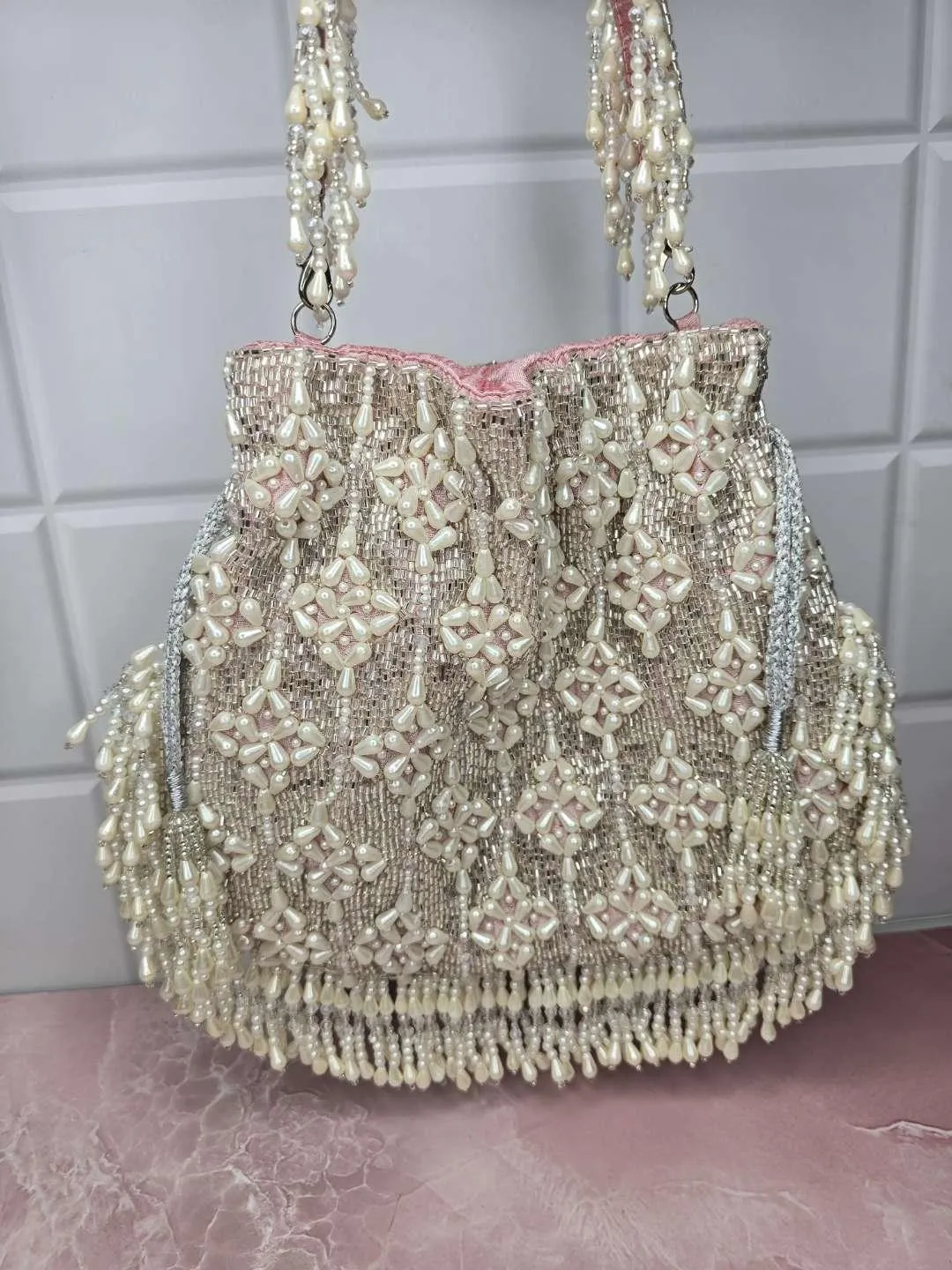 Designer Pearl Potli Bags