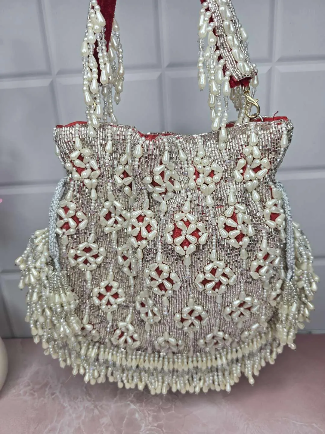 Designer Pearl Potli Bags