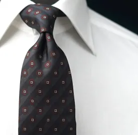 Diamantina Grey Silk Necktie