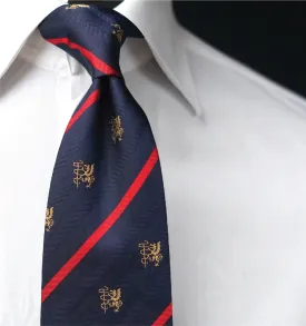 Diroma Crest Navy Silk Necktie