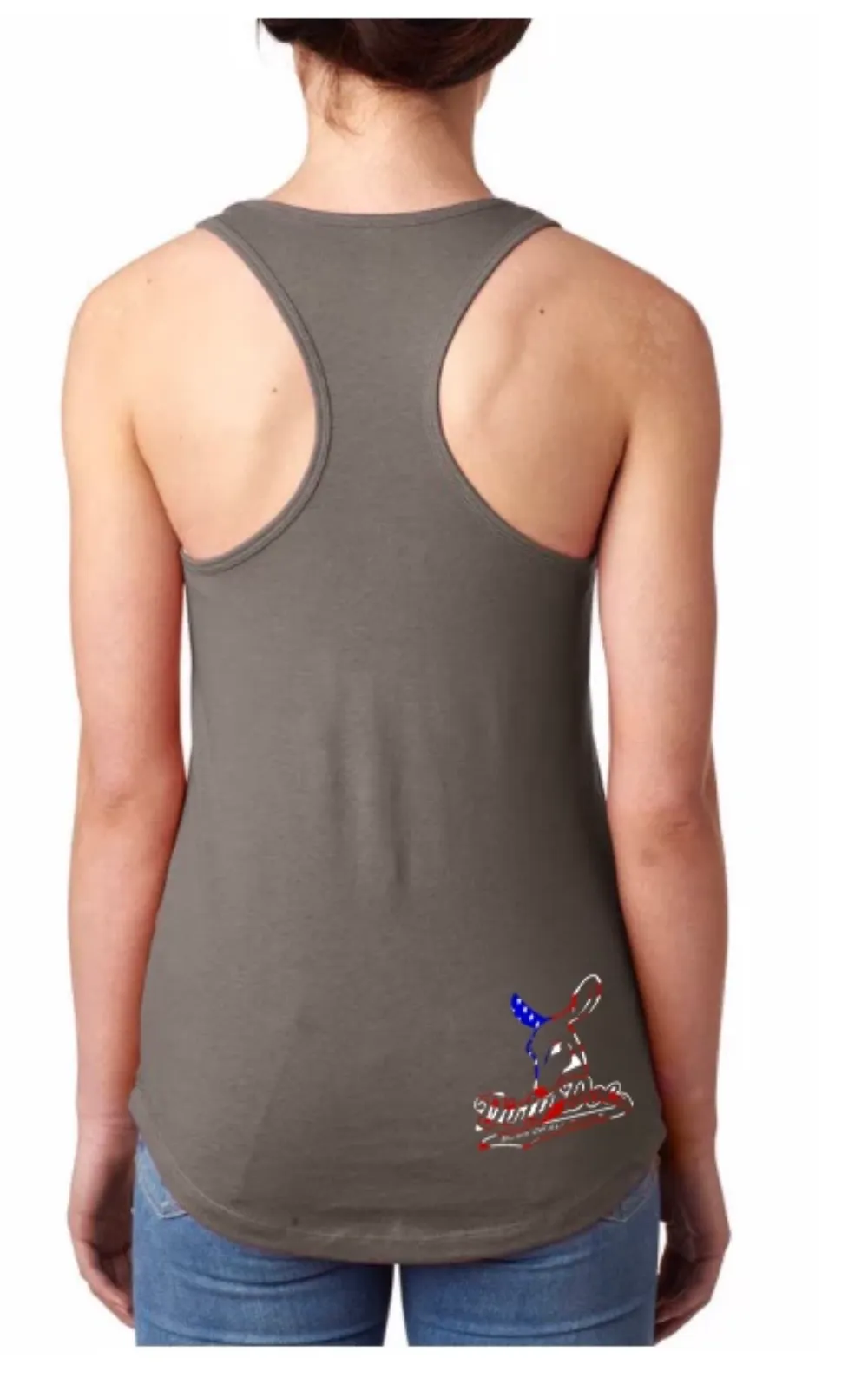Dirty Doe "Patriotic" Racer Back Tank Tops (assorted colors)