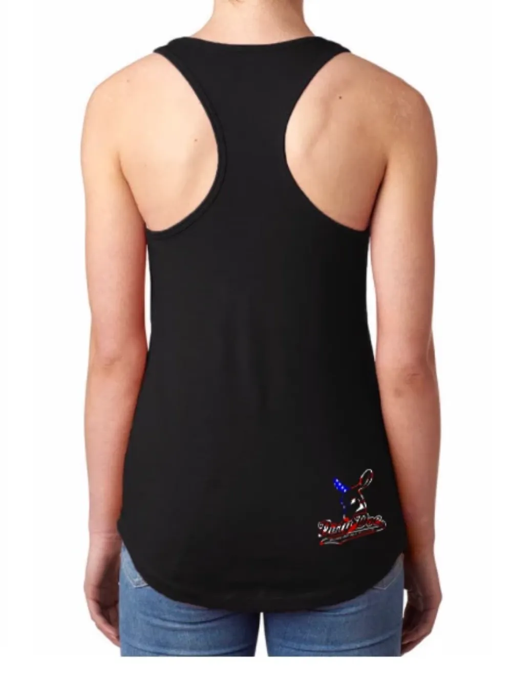 Dirty Doe "Patriotic" Racer Back Tank Tops (assorted colors)