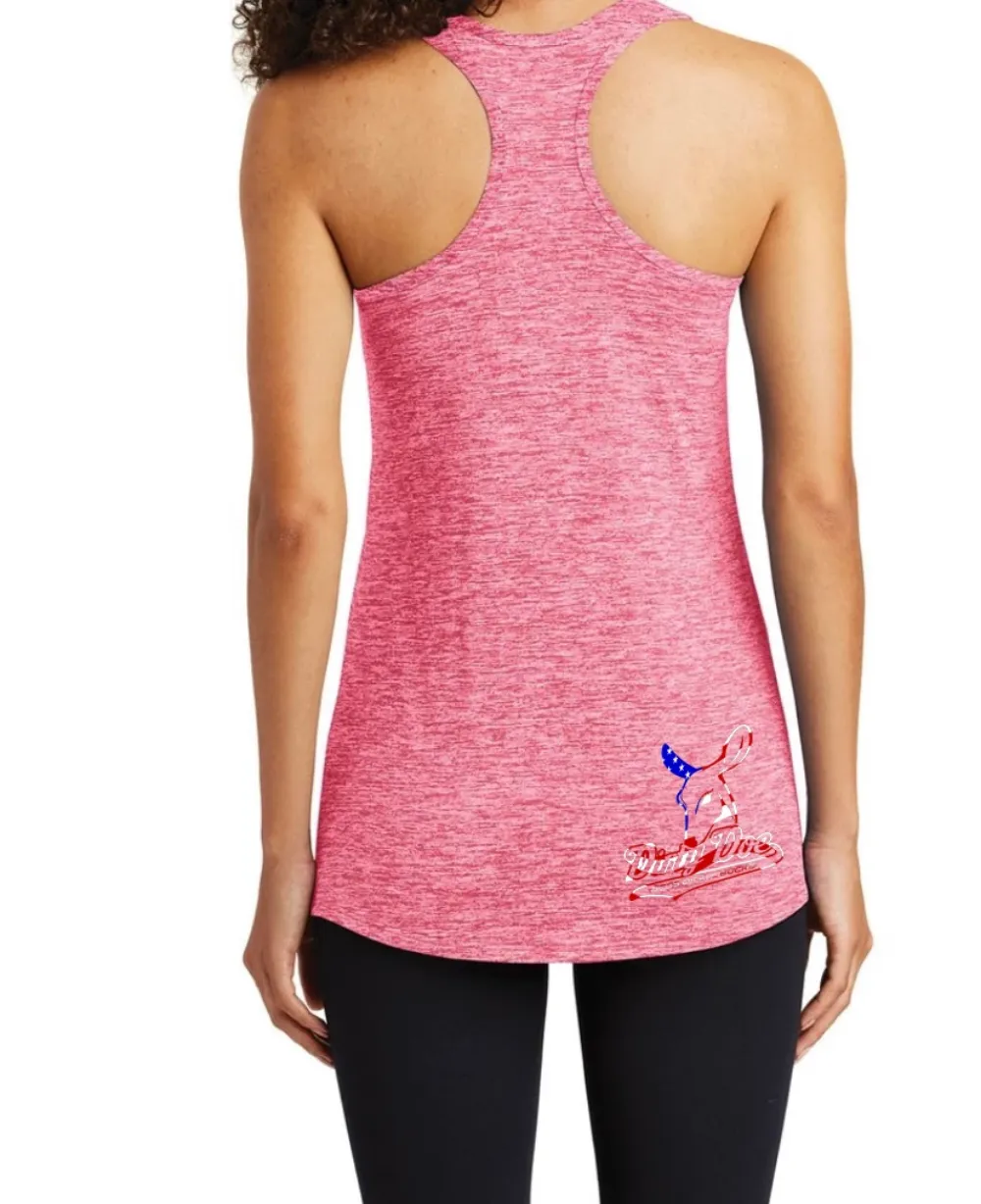 Dirty Doe "Patriotic" Racer Back Tank Tops (assorted colors)