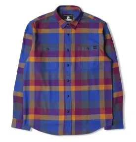 Edwin Heavy Twill Labour Shirt – Dark Purple/Harvest Gold