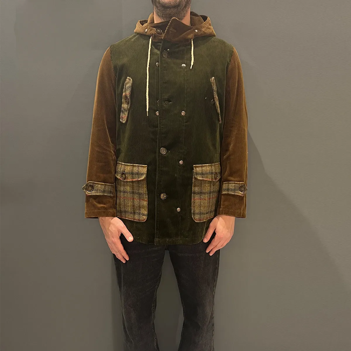 EQUI - Cappotto Eskimo Mini Velluto Verde Oliva - EUV02 - VERDE/OLIVA/ /MORO