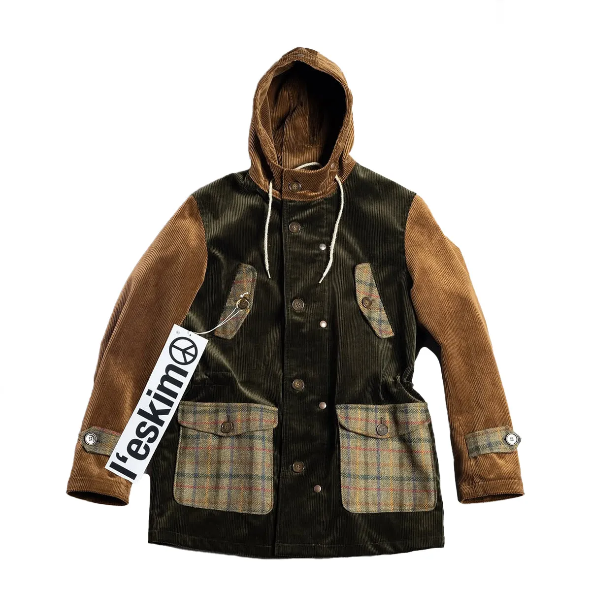 EQUI - Cappotto Eskimo Mini Velluto Verde Oliva - EUV02 - VERDE/OLIVA/ /MORO