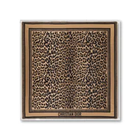 Framed Christian Dior Leopard Scarf in a 36x36x2" Shadowbox