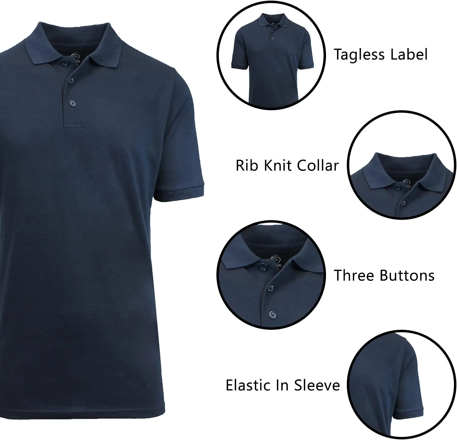 Galaxy by Harvic Mens Polo Pique Shirt