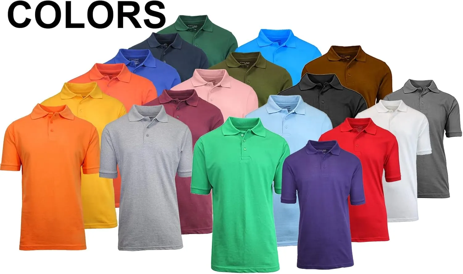 Galaxy by Harvic Mens Polo Pique Shirt