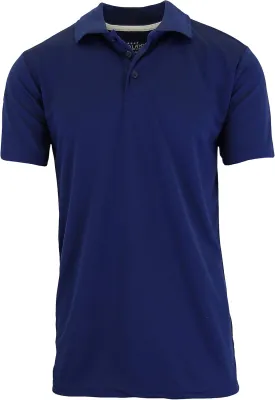Galaxy by Harvic Men's Tagless Moisture Wicking Polo Shirt (S-3XL)