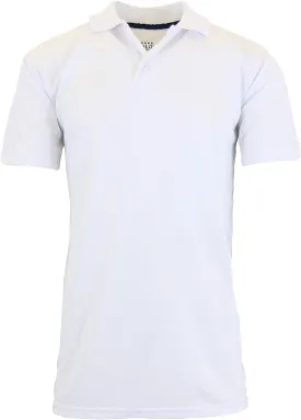 Galaxy by Harvic Men's Tagless Moisture Wicking Polo Shirt (S-3XL)
