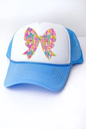 Glitzy Brushed Coquette Foam Mesh Back Trucker Cap