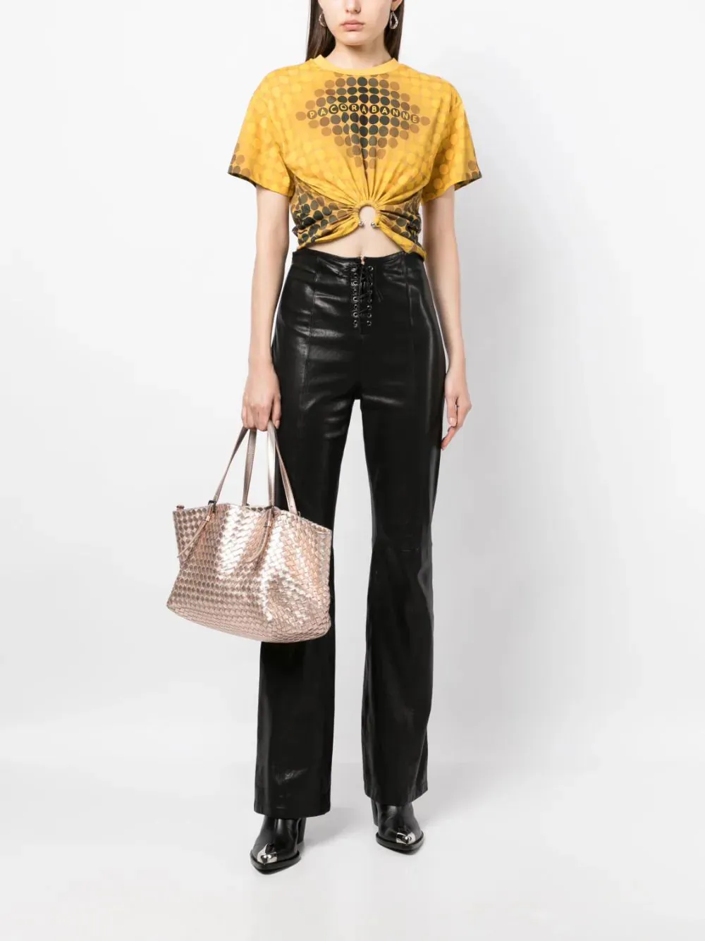 Gold Small Cabat Tote Bag