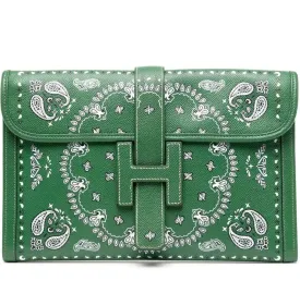 Green Leather Bandana Print Jige PM