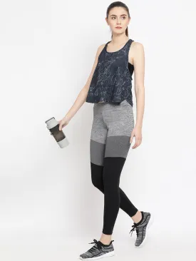 Grey Colourblocked Track Pants